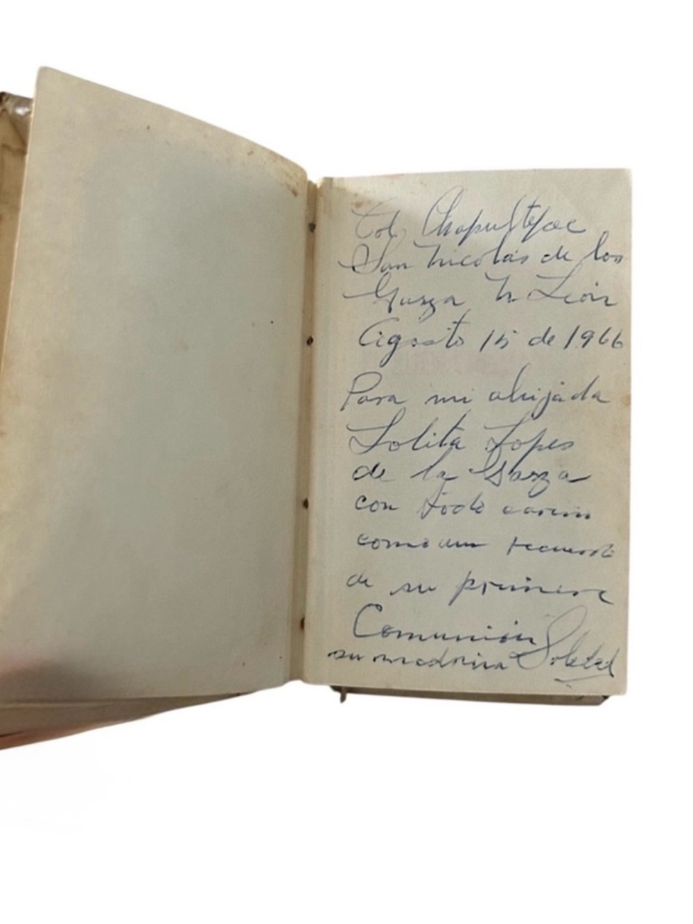 First Communion Spanish Mexican Vintage Pocket Prayer Book - Picture 6 of 9